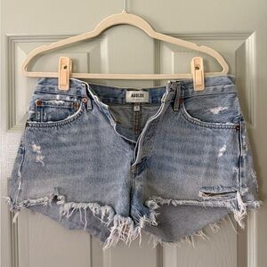Agolde Parker Swampmeet Denim Cut Off Shorts